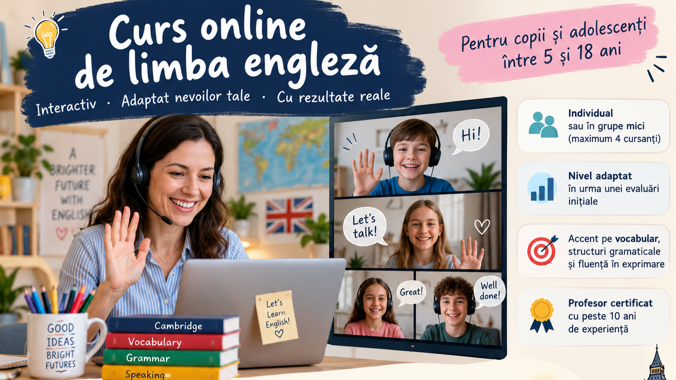 Bright Minds - Curs interactiv de limba engleză pentru copii și adolescenți