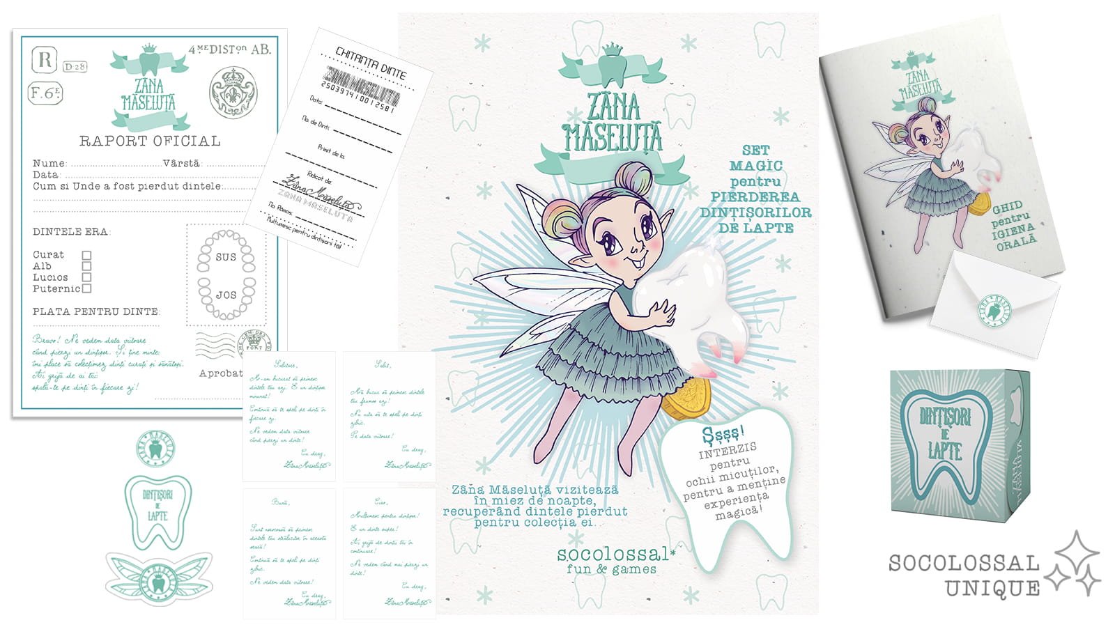 Produs digital: Set Magic Zâna Măseluță Printabil pentru pierderea dințișorilor de lapte